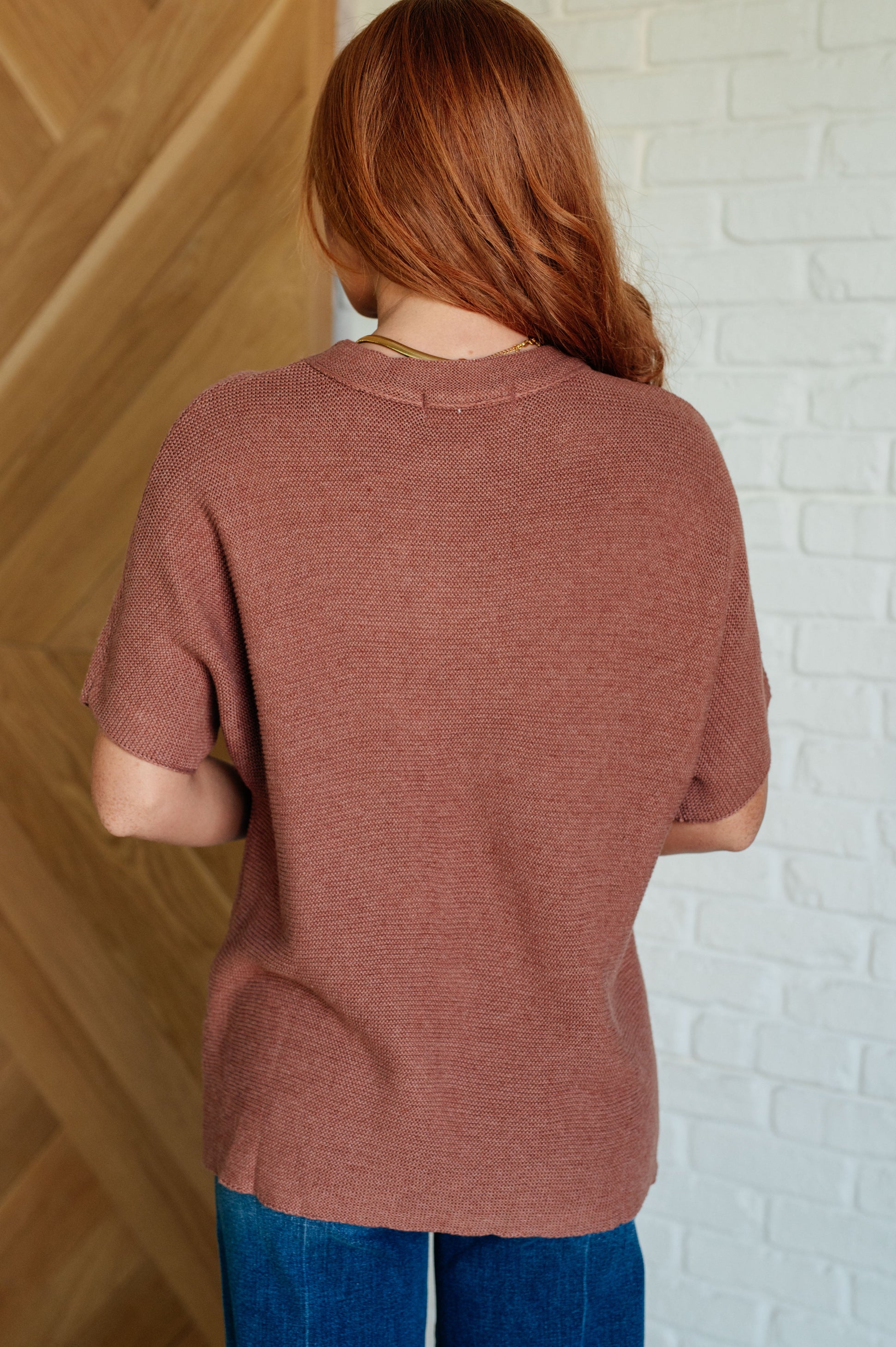 Relaxing Away Dolman Sleeve Knit Top in Coffee - One Eleven North