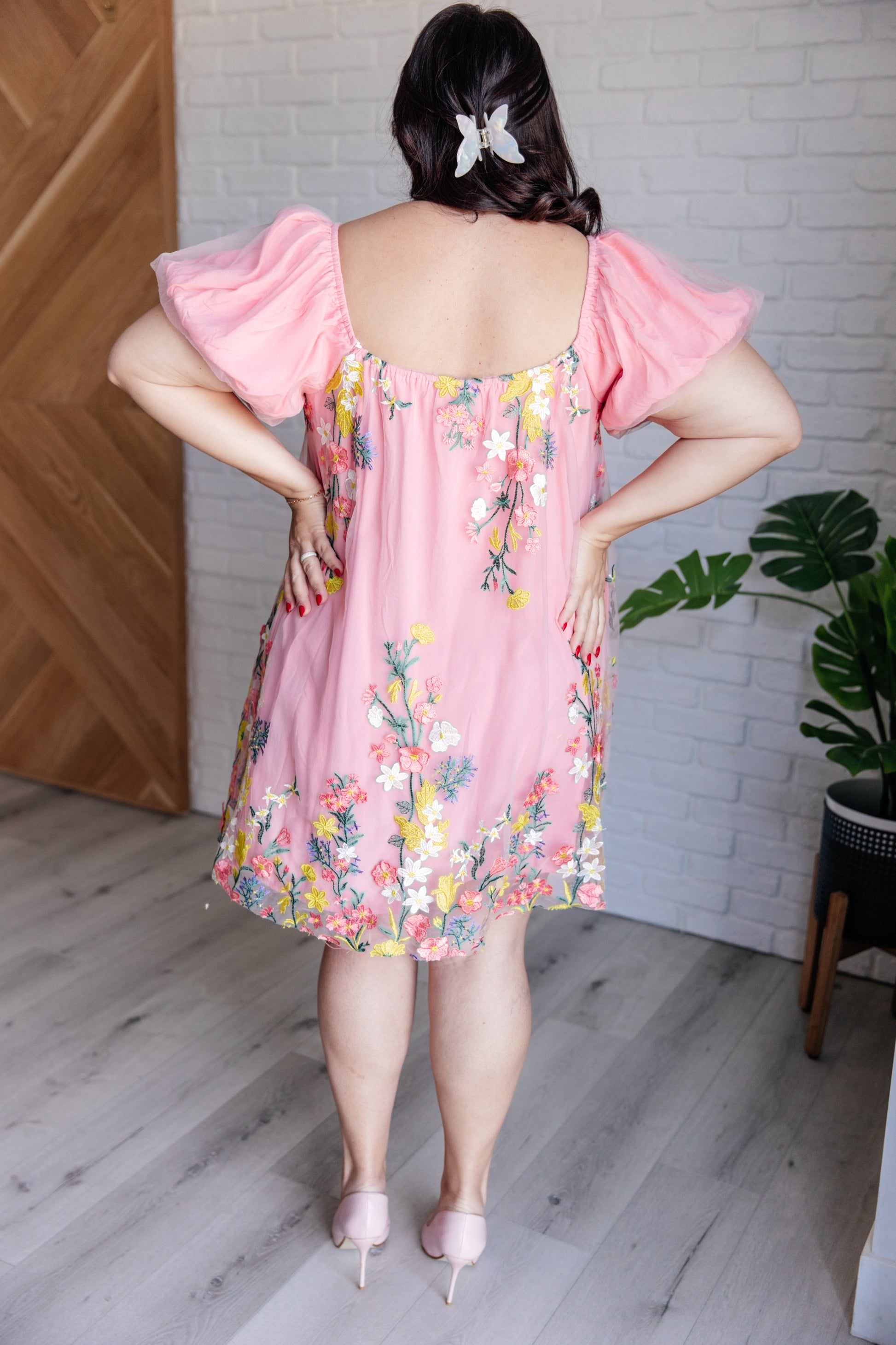 She's Blooming Balloon Sleeve Dress - GeeGee