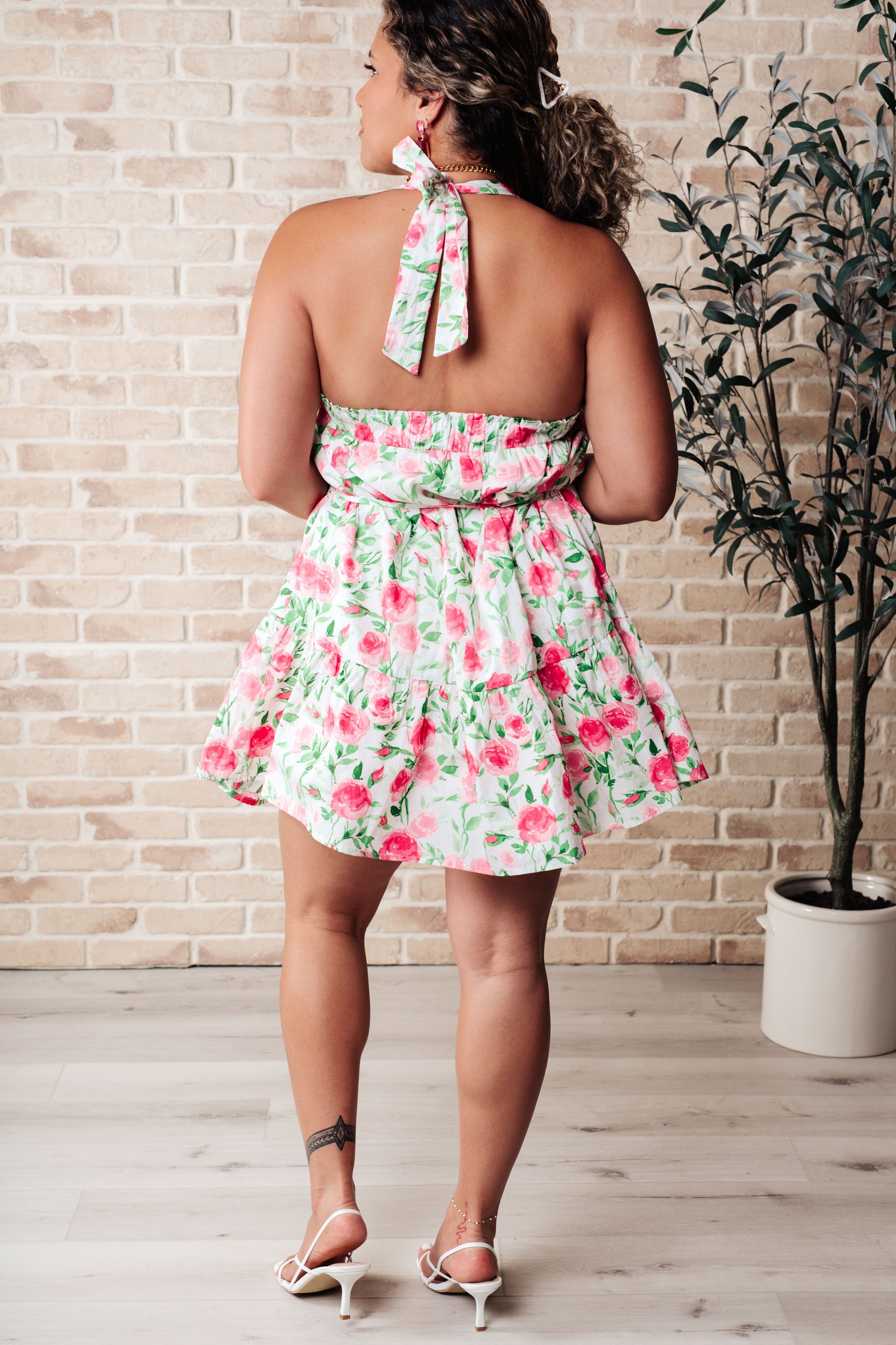 Soul Tied Floral Dress in Pink - HYFVE