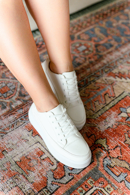 Take You Anywhere Sneakers in White - Fortune Dynamic
