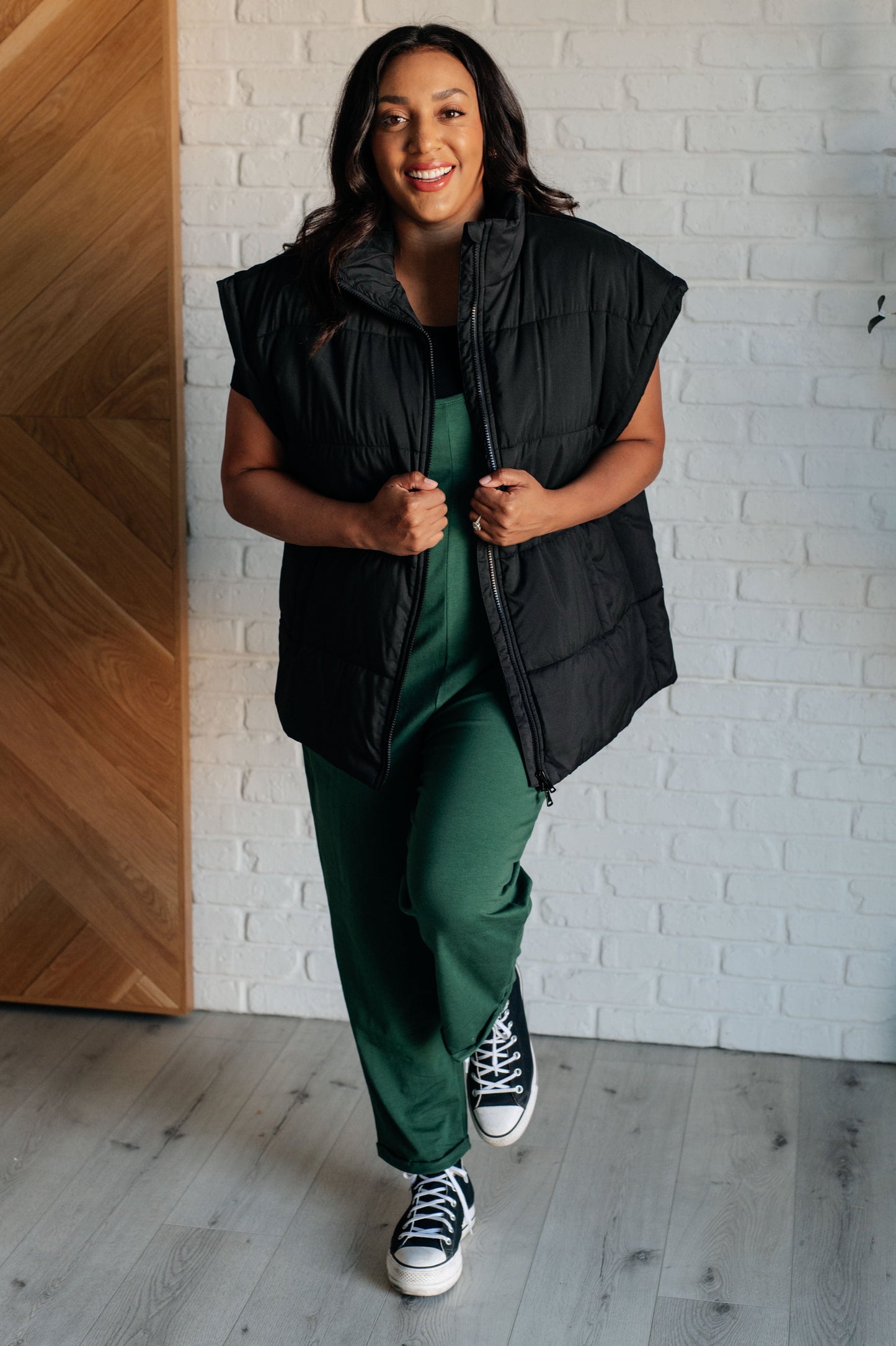 Totally Me Spaghetti Strap Jumpsuit in Dark Green - Zenana