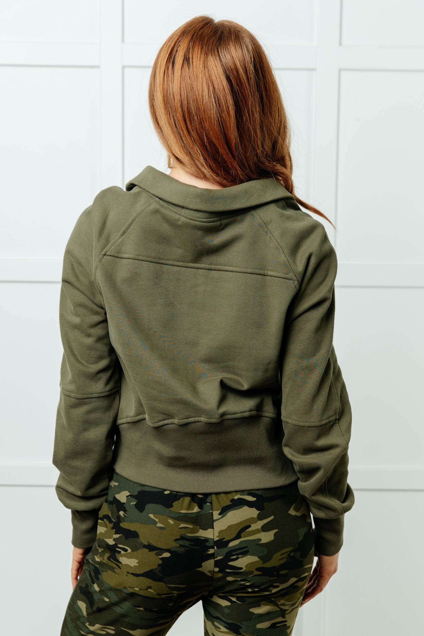 Under Her Spell Half Zip Pullover in Green - One Eleven North