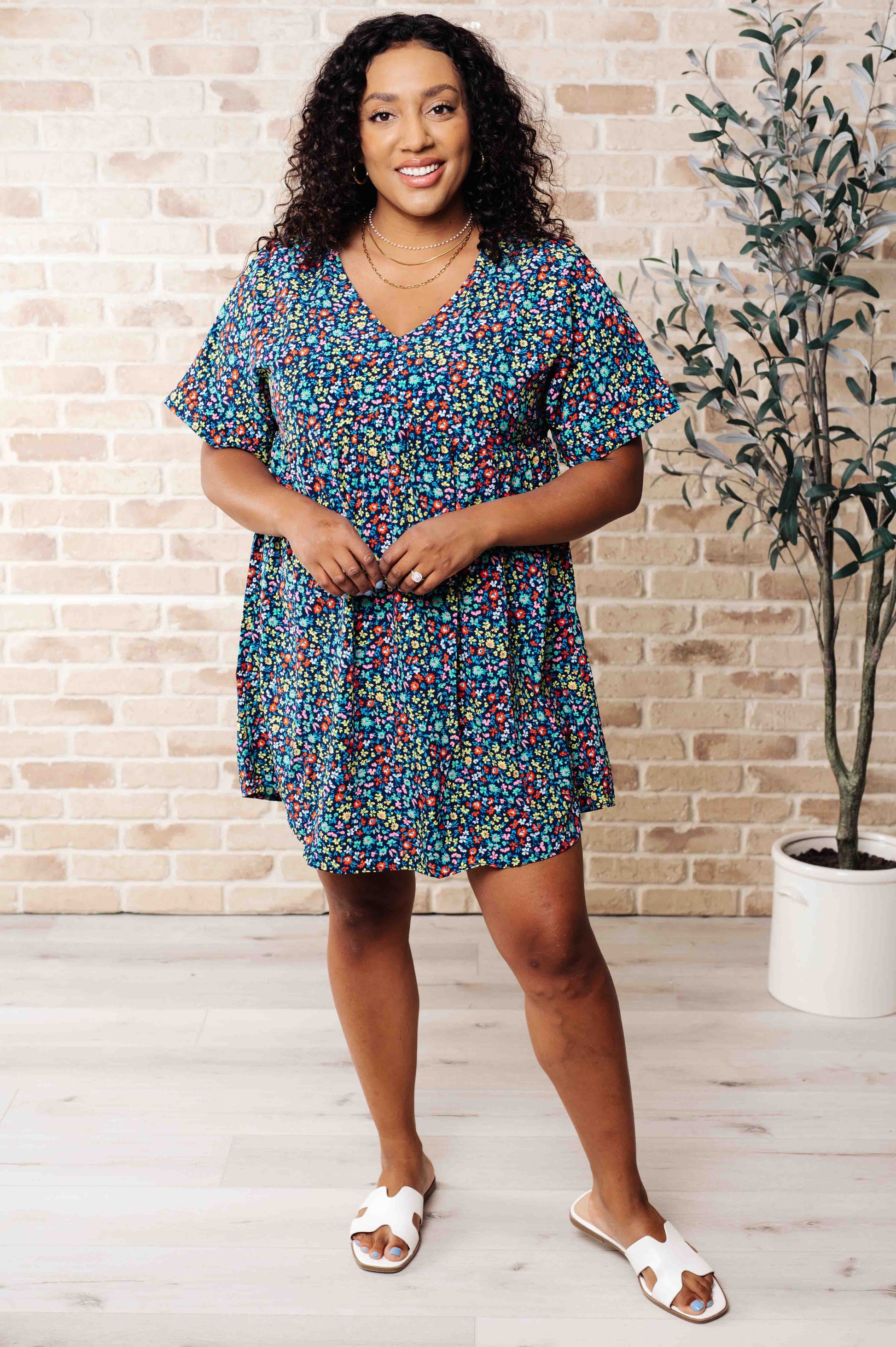 What's the Hurry About? Floral Dress - Emily Wonder