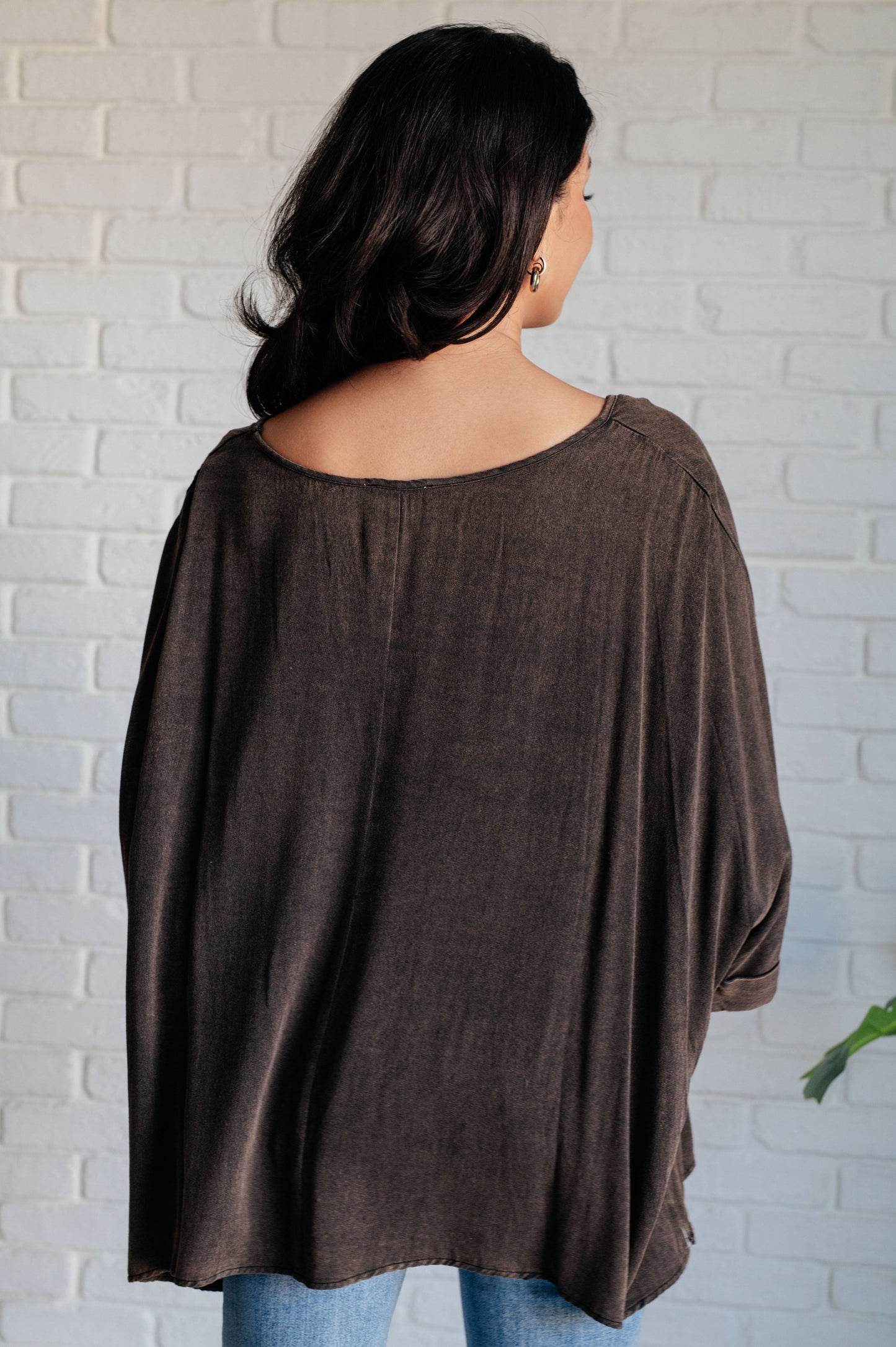 Wishy Washy Mineral Washed Oversized Top - Andree By Unit