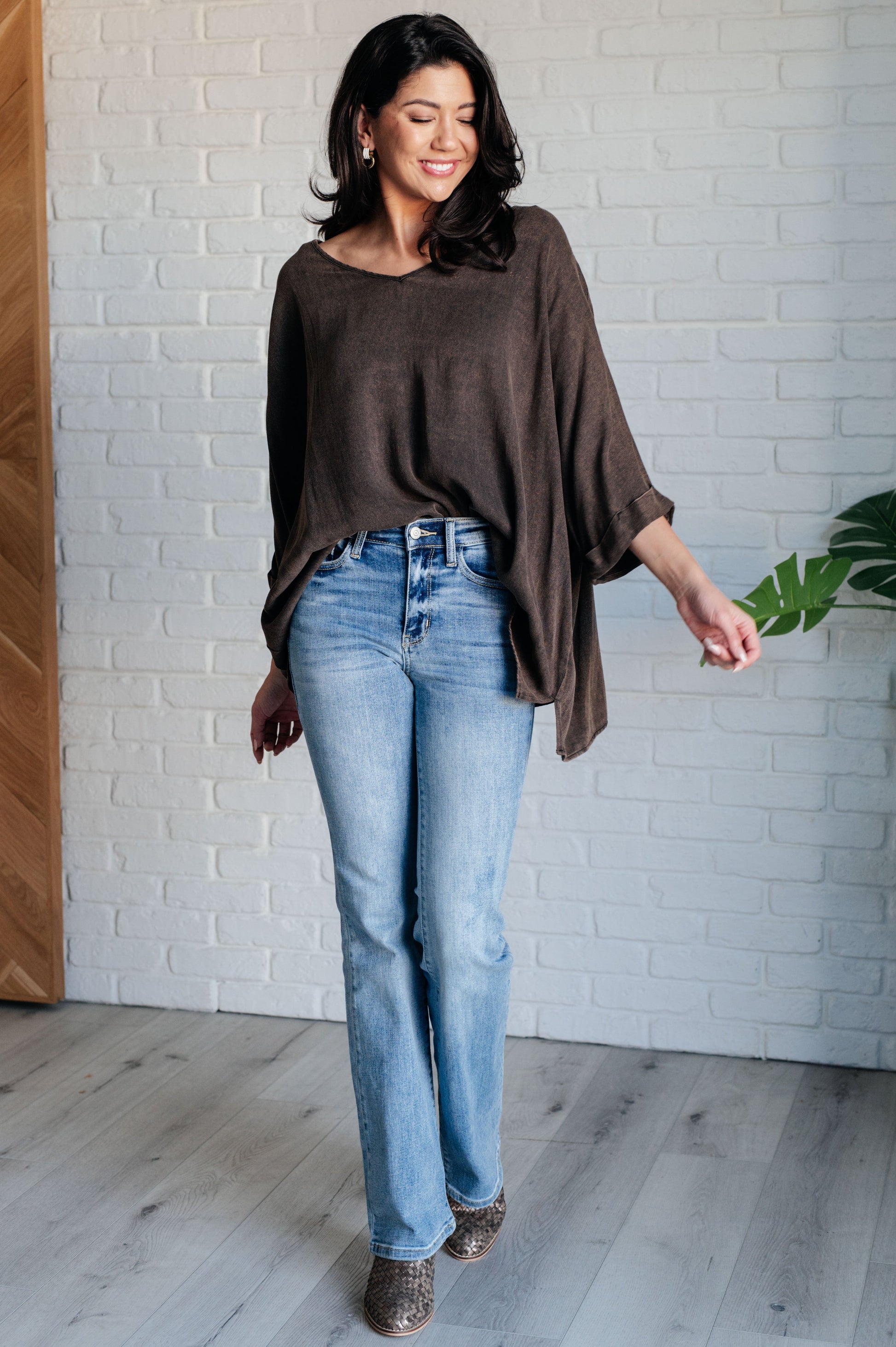 Wishy Washy Mineral Washed Oversized Top - Andree By Unit