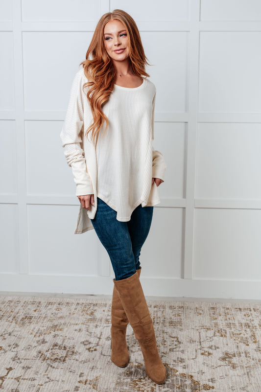 You're Too Kind Waffle Knit Top - One Eleven North