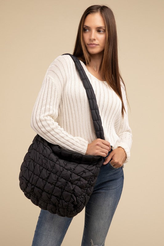 Puff Quilted Crossbody Shoulder Bag - Zenana