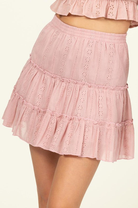 Forever Classy High Waist Tiered Mini Skirt - HYFVE
