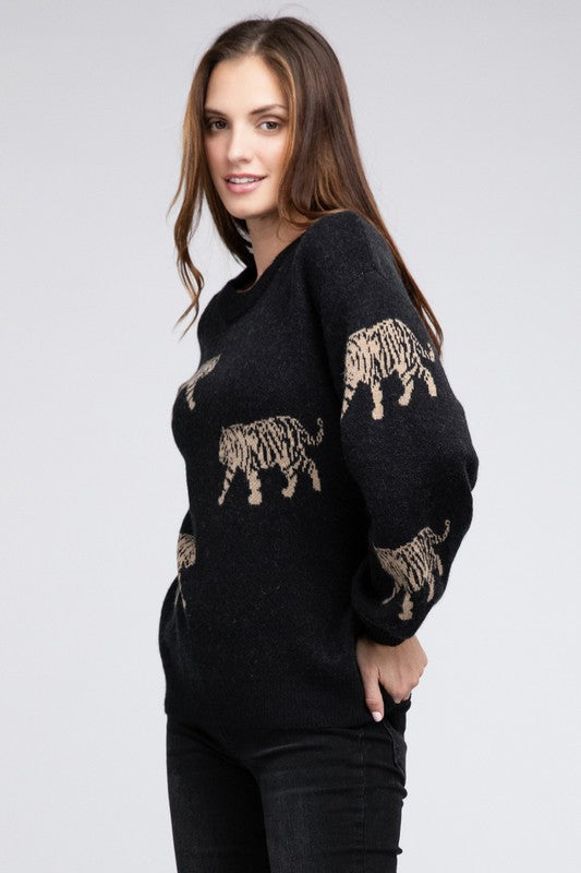 Tiger Pattern Sweater - BiBi