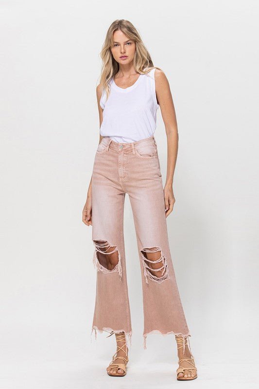 90's Vintage Crop Flare Jeans - Vervet By Flying Monkey