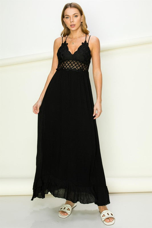 In Love Bustier Lace Maxi Dress - HYFVE