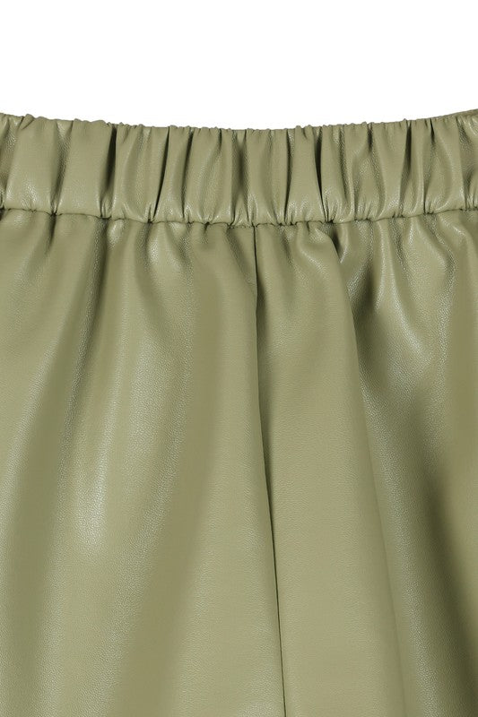 Vegan Leather Shorts - Lilou