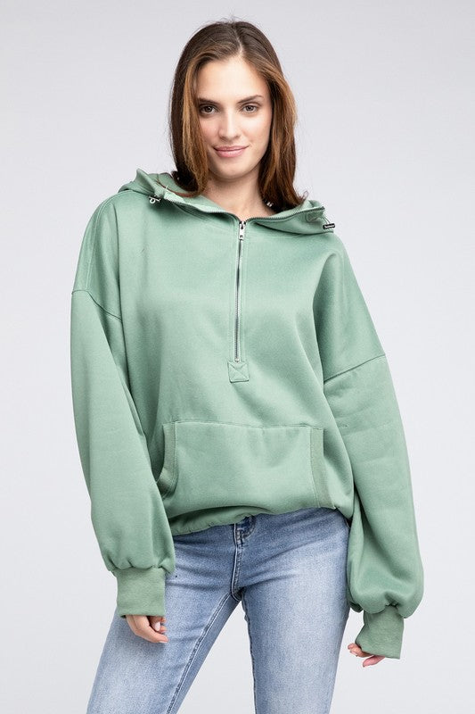 Stitch Detailed Elastic Hem Hoodie - BiBi