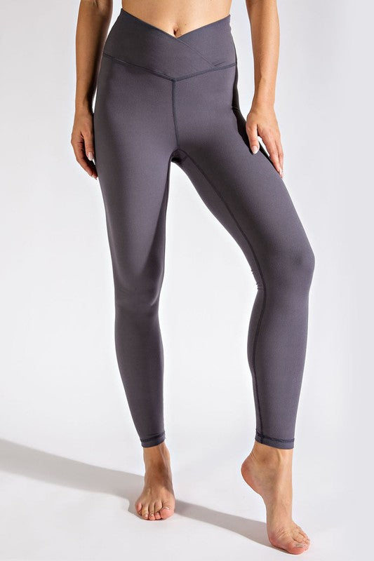 Plus V Waist Full Length Leggings - Rae Mode