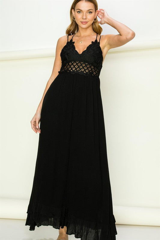 In Love Bustier Lace Maxi Dress - HYFVE