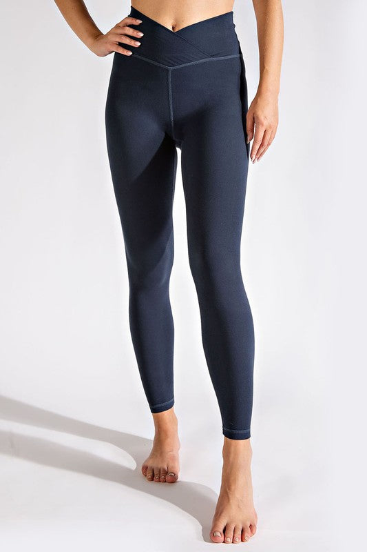 Plus V Waist Full Length Leggings - Rae Mode