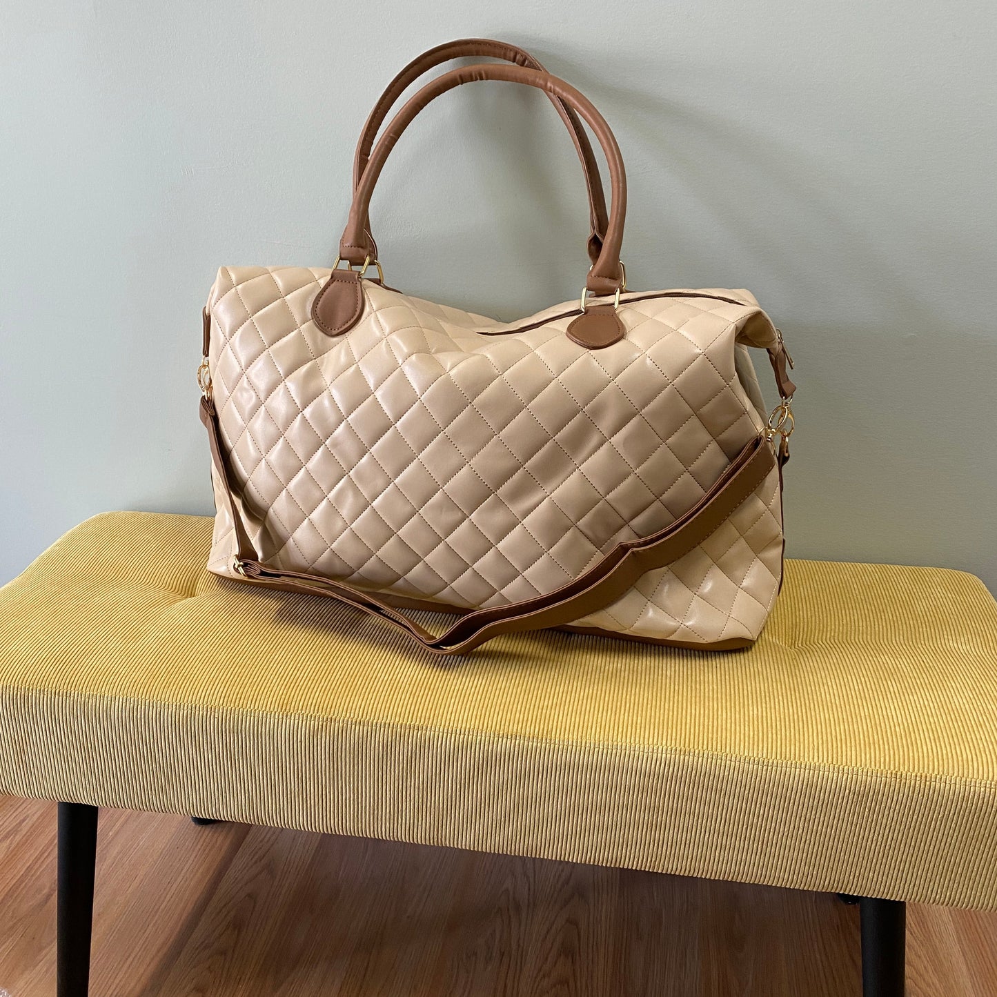 The Weekender Bag - Quilted Faux Leather