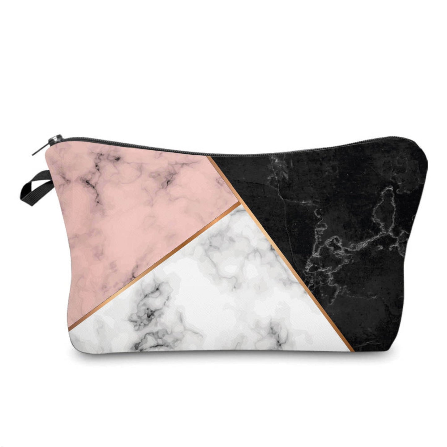 Pouch - Marble Trio Black White Pink
