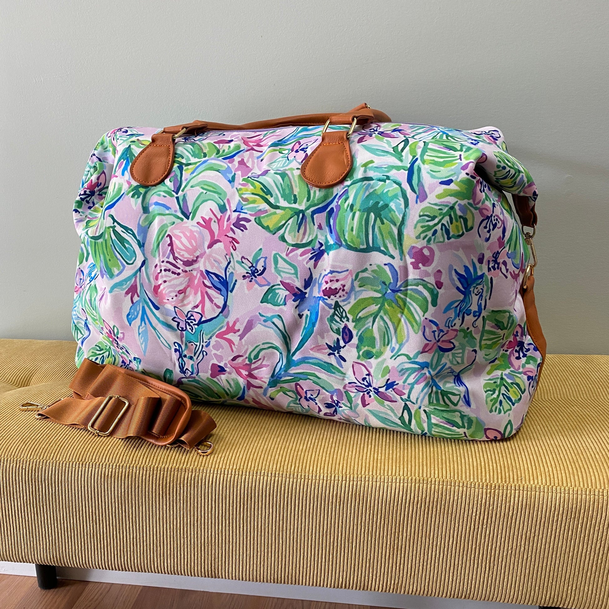 The Weekender Bag - Lavender Mermaid Palm