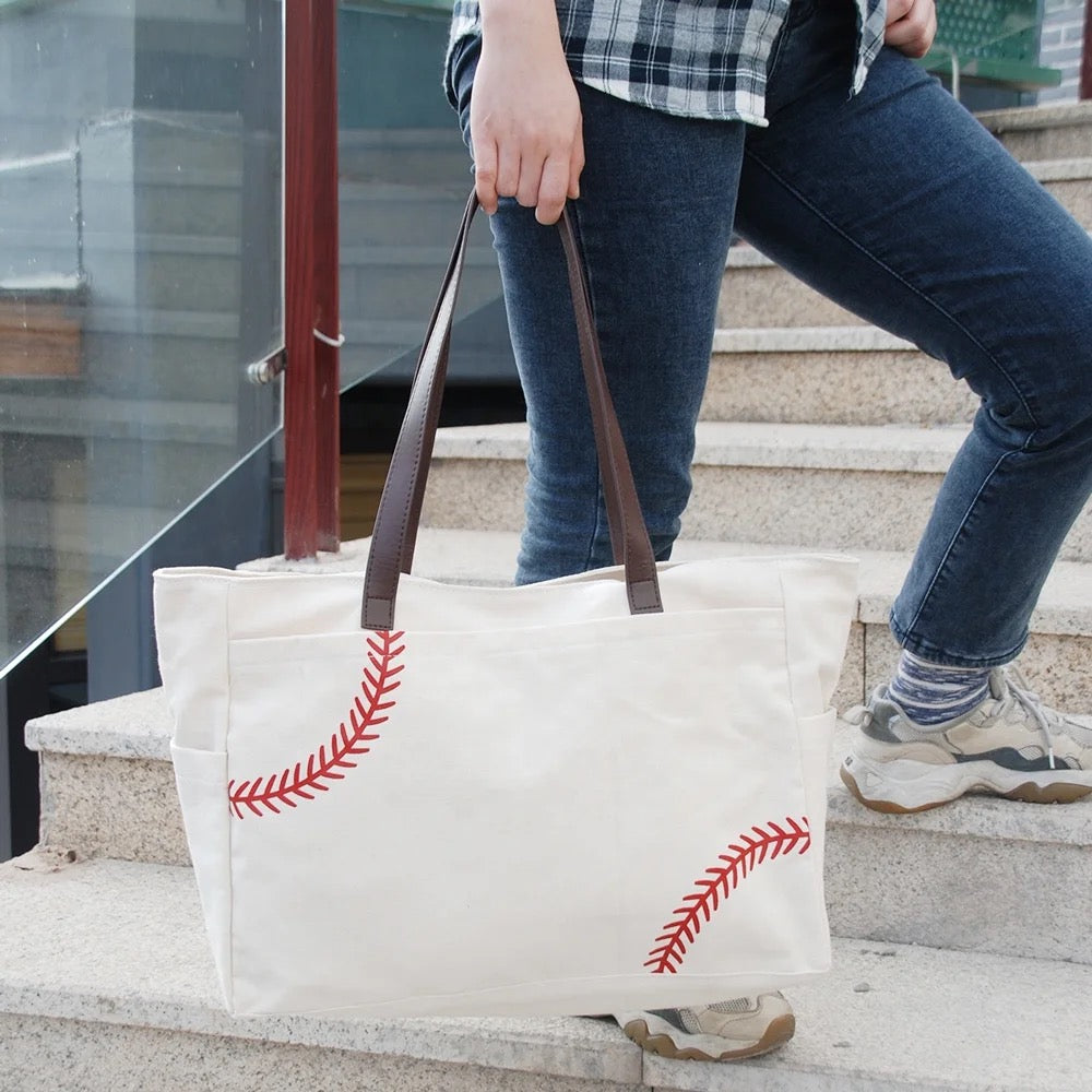 The Baseball/Softball Canvas Tote - All Day