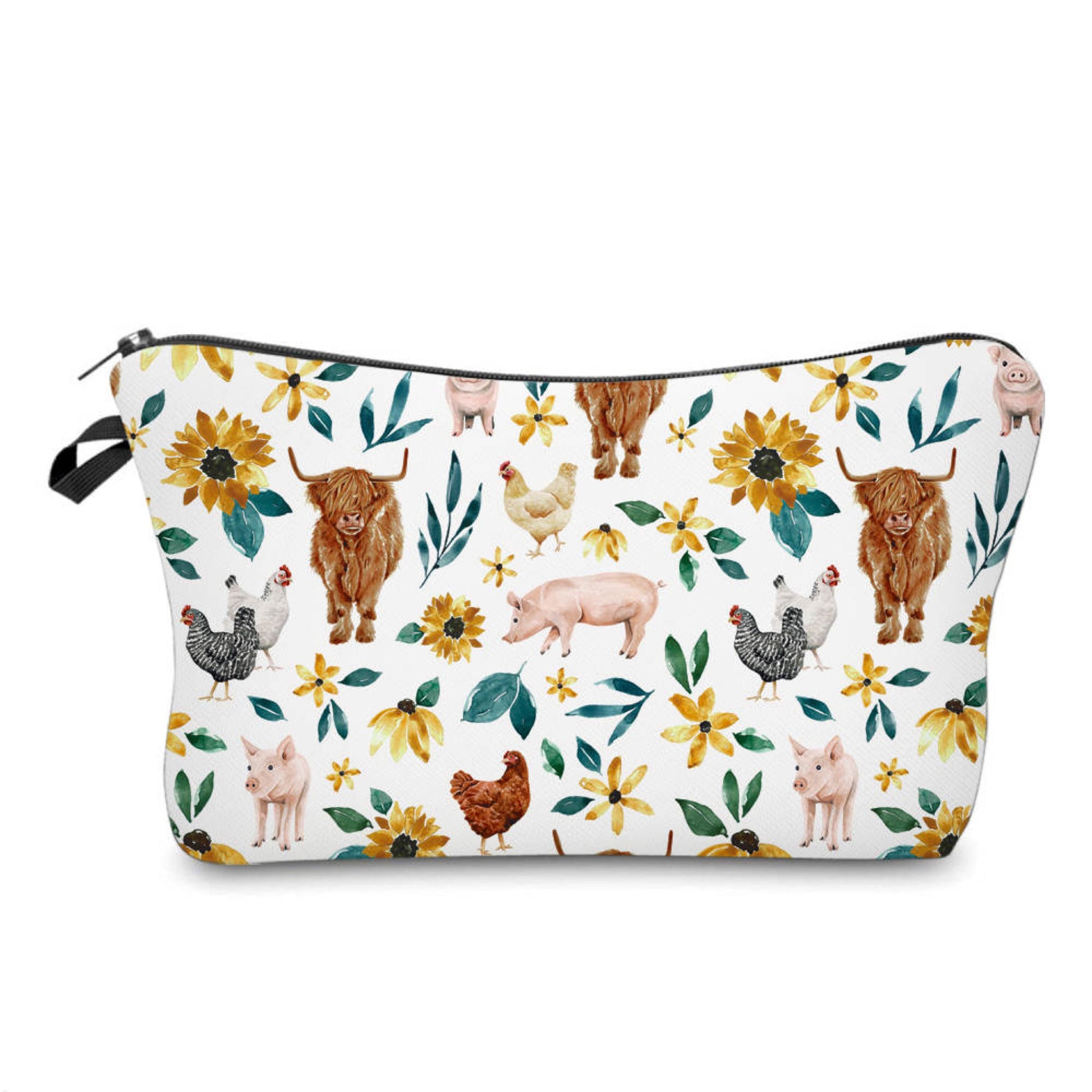 Pouch - Farm Animal Floral Highland Cow Pig Chicken