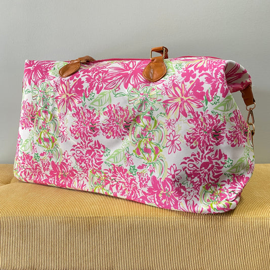 The Weekender Bag - Pink & Lime Floral