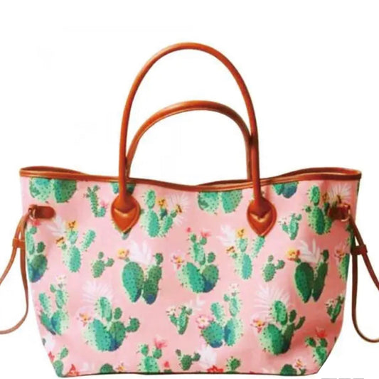 The Oversized Carryall Bag - Pink Cactus