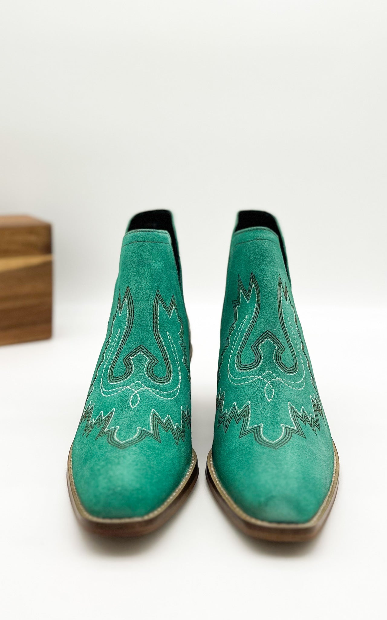 Kickin' Booties in Turquoise Suede