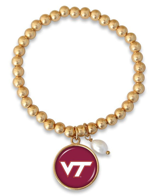 Virginia Tech Hokies Officially NCAA Licensed Diana Beaded Bracelet