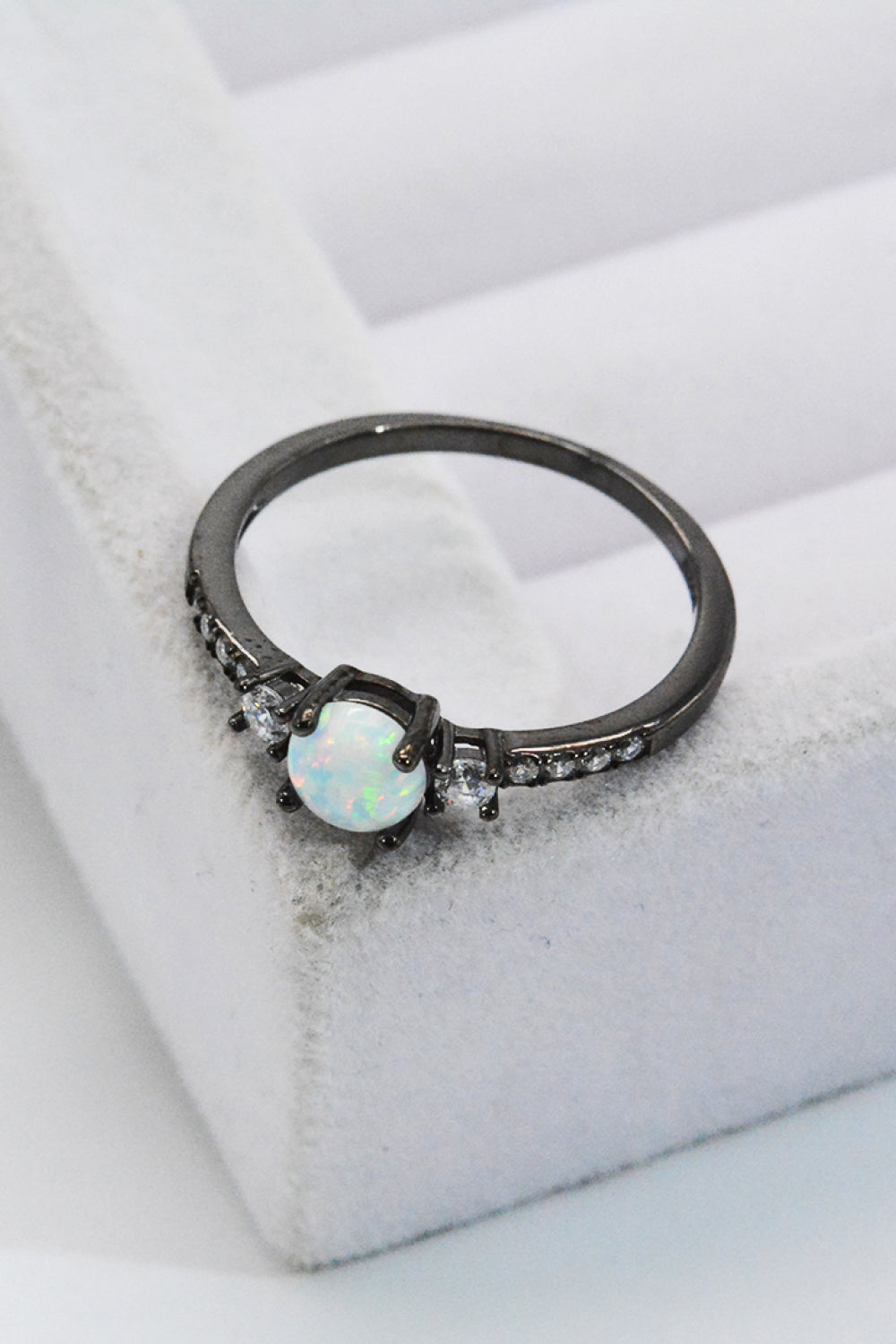 925 Sterling Silver Round Opal Ring **Pre-Order**