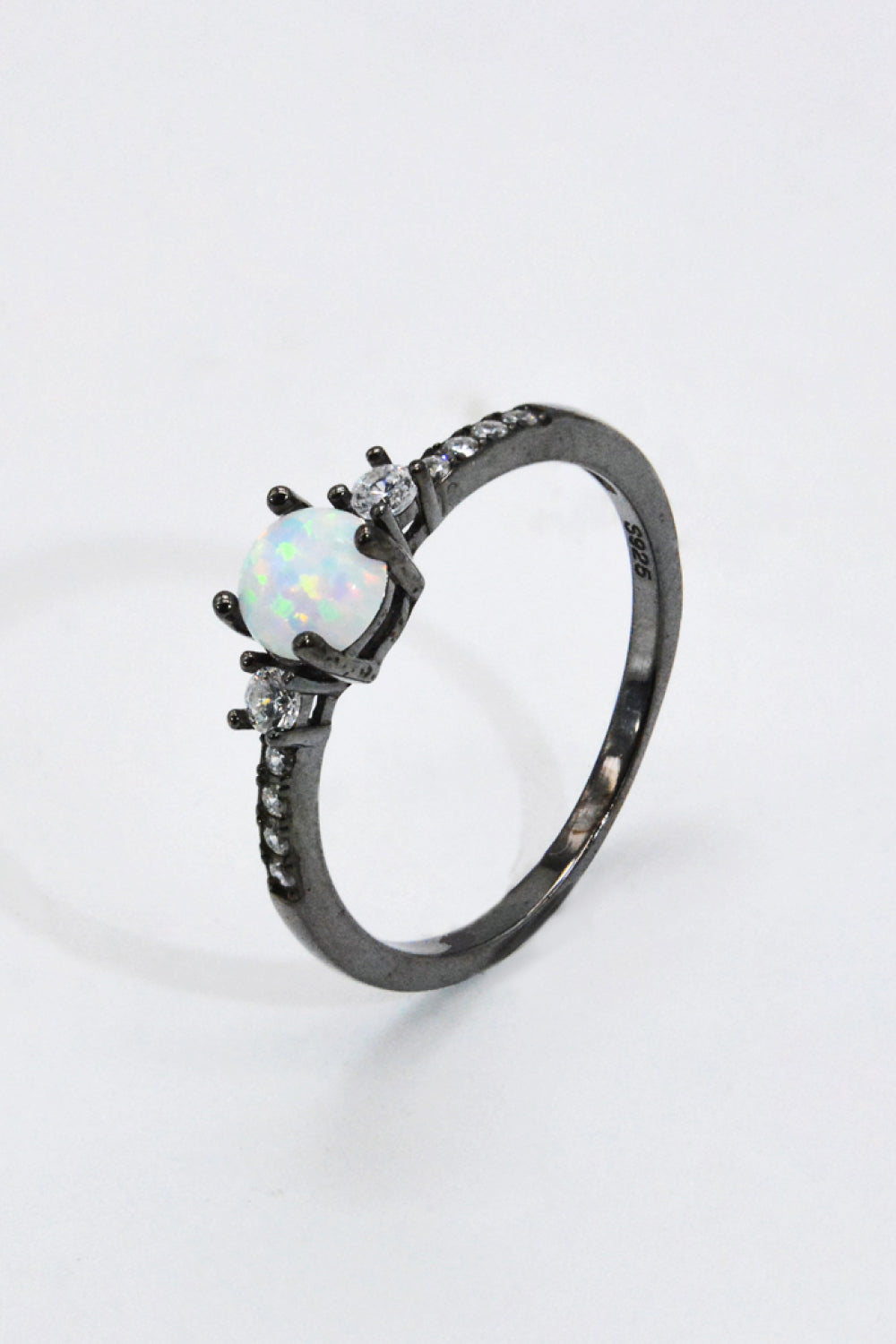 925 Sterling Silver Round Opal Ring **Pre-Order**