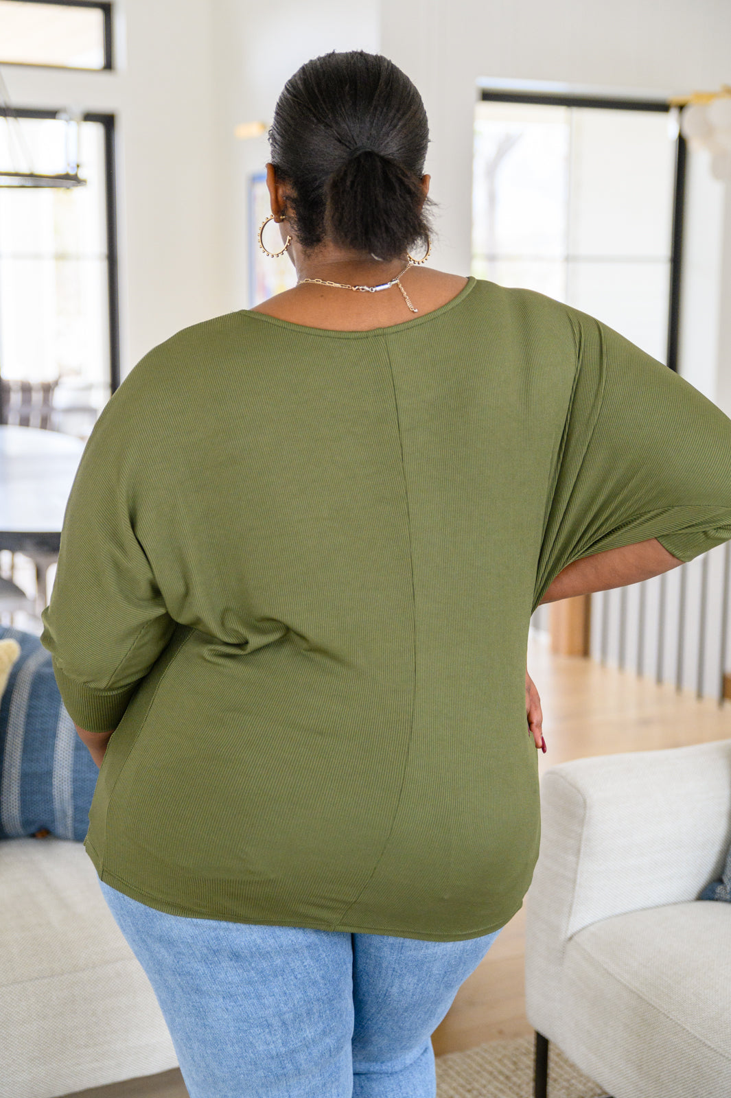 Sew In Love A Day Together Long Sleeve Top in Olive