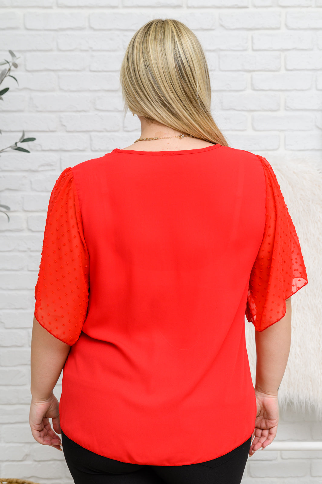 Now N Forever Best Of My Love Short Sleeve Blouse In Red