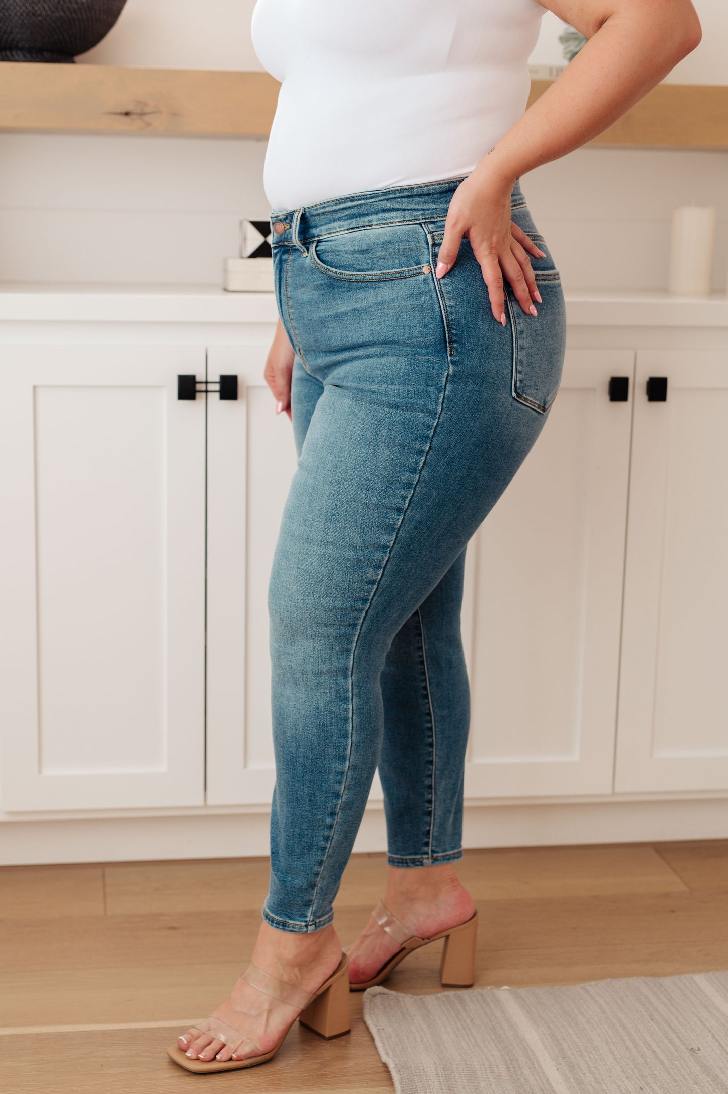 Bryant High Rise Thermal Skinny Jeans - Judy Blue