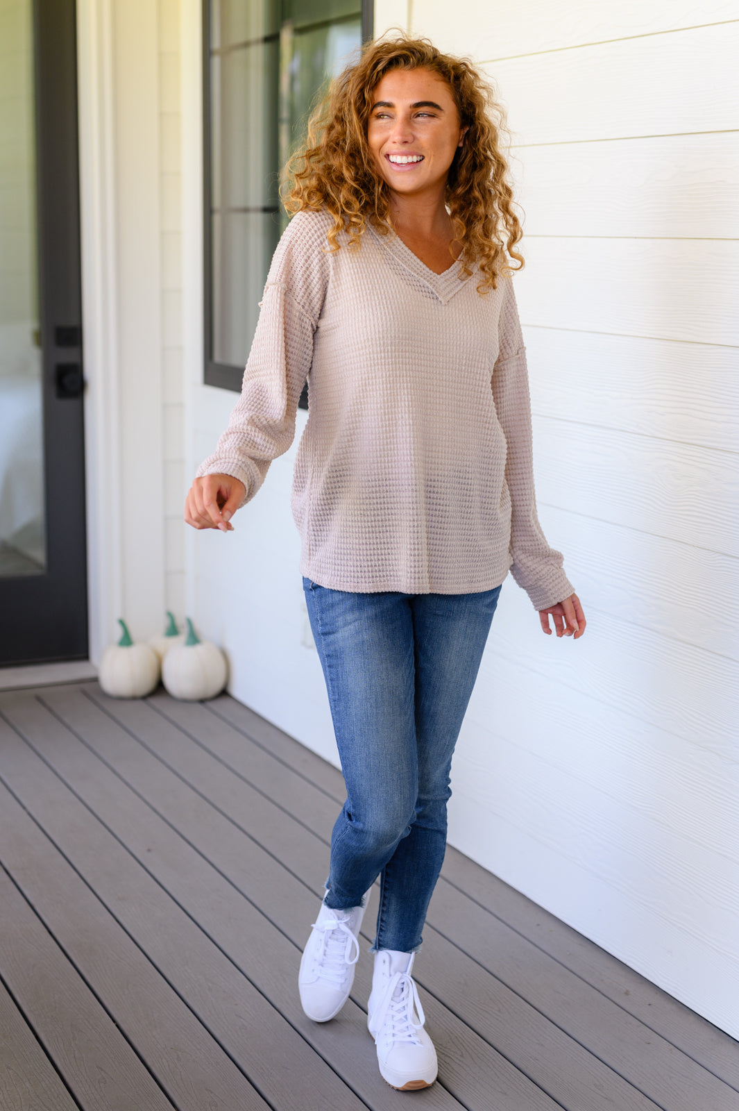 Calm In The Chaos V-Neck Sweater - Heimish