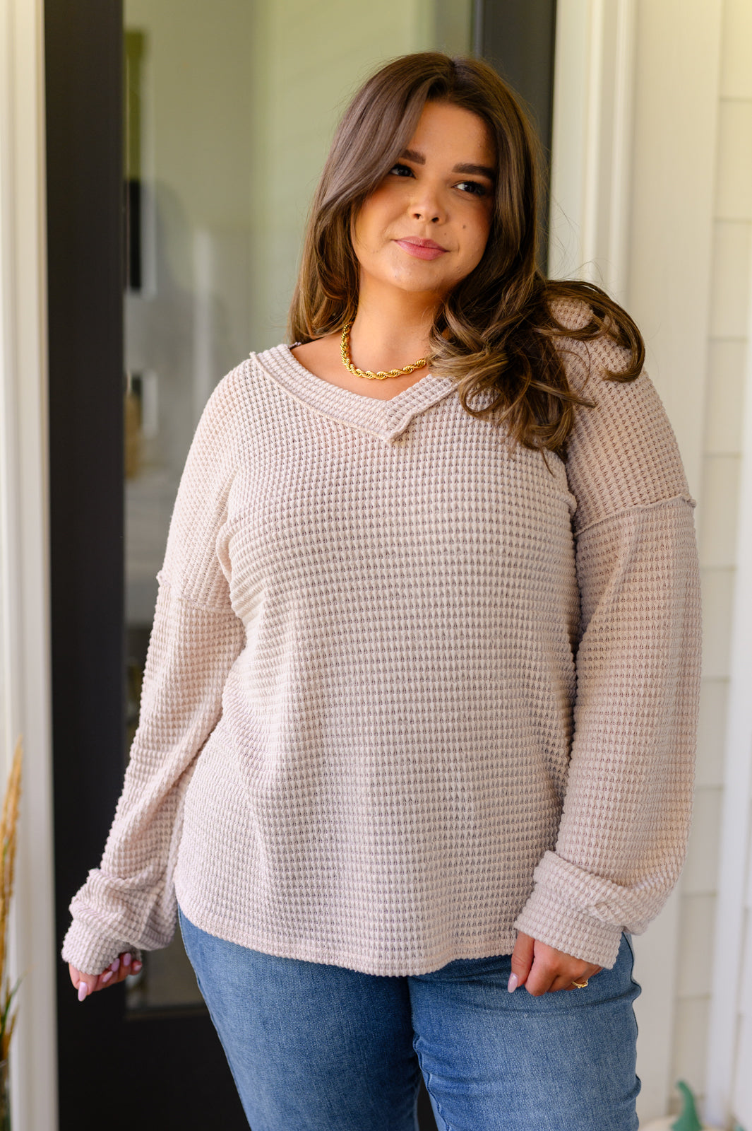 Calm In The Chaos V-Neck Sweater - Heimish