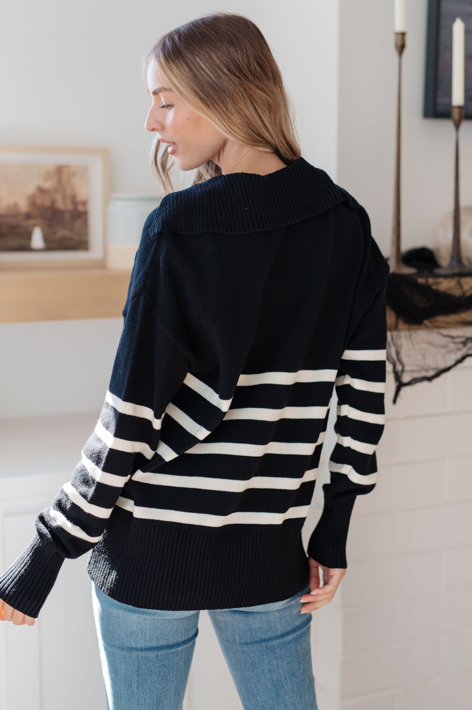 From Here On Out Striped Sweater - Jodifl