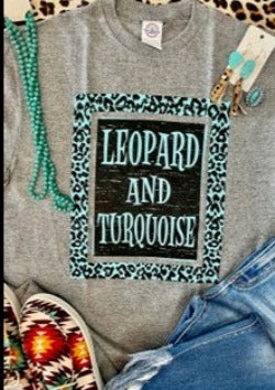 Leopard & Turquoise Tee
