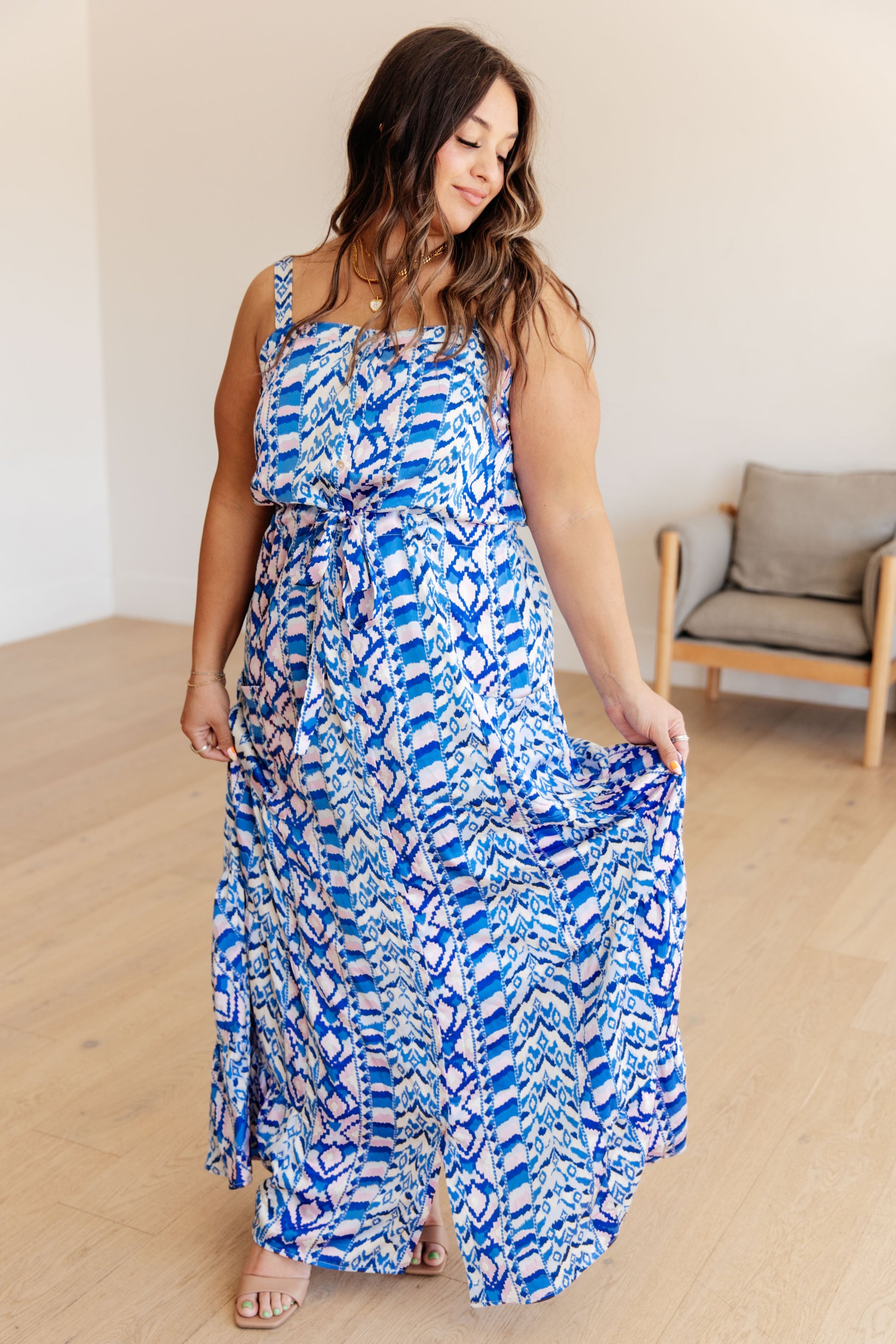 Seas The Day Maxi Dress - White Birch