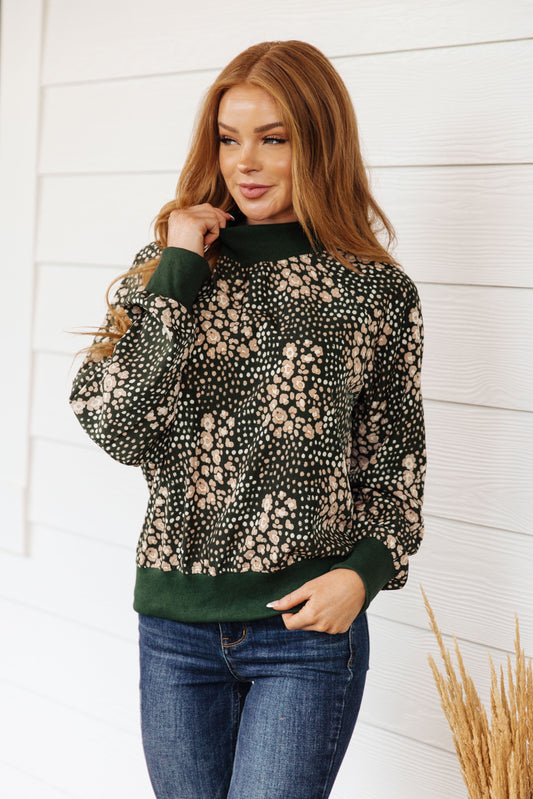 Where Are We Going Mock Neck Pullover - Annie Wear