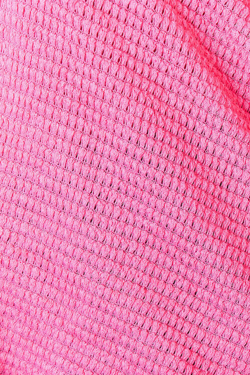 Zenana Round Neck High-Low Slit Knit Top - Fuchsia