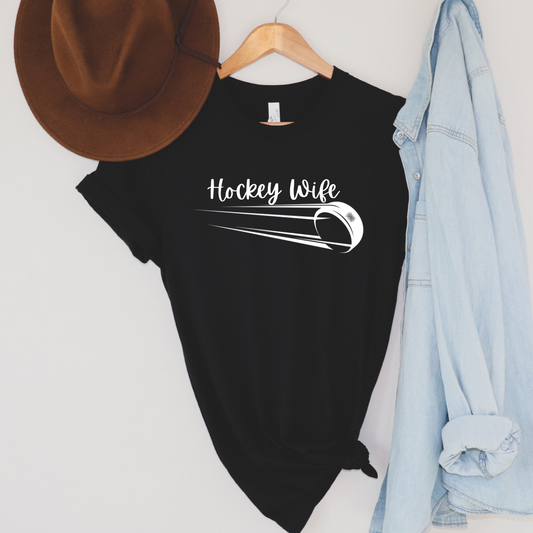 Hockey wife puck tee / multiple color options