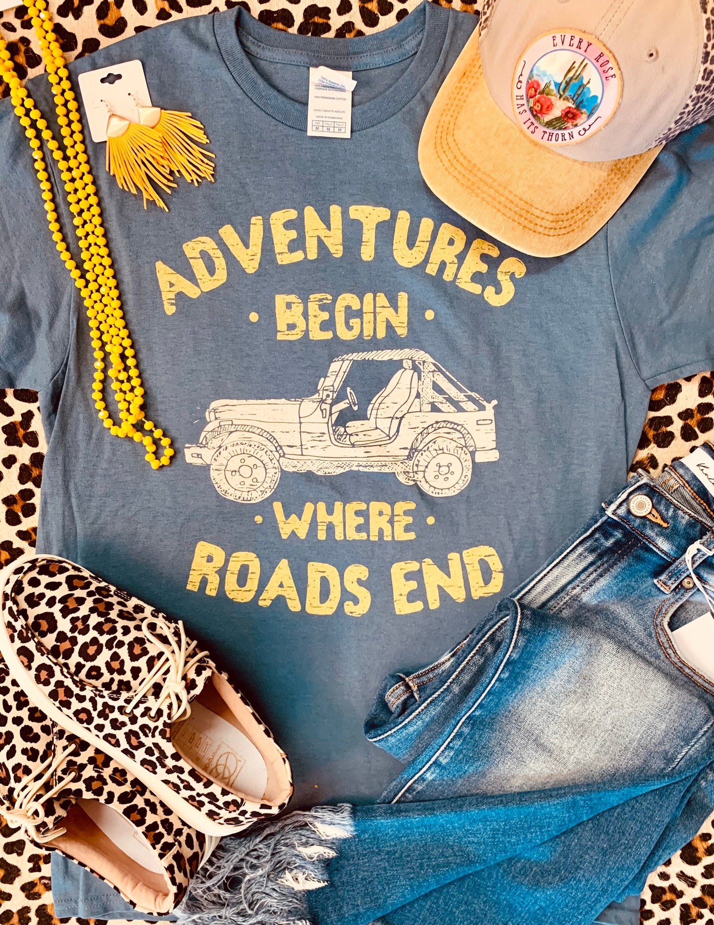 Adventures Begin Where Roads End Tee