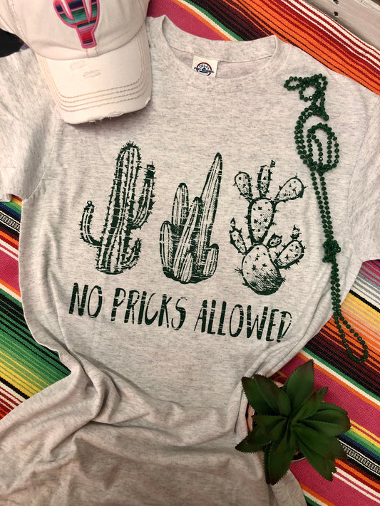 No Pricks Allowed Cactus Tee